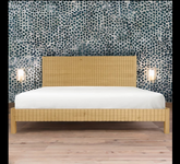 Indian Hand Carved Solid Wood King Size Bed Black 125